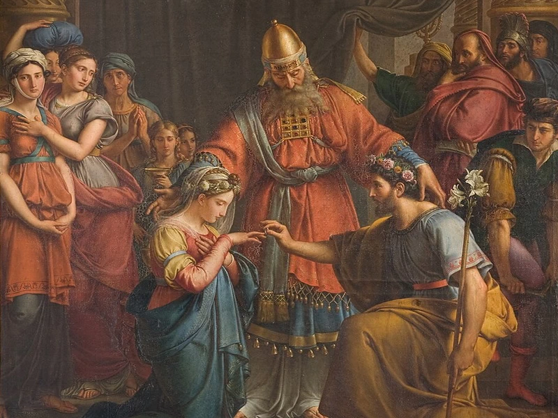 1762-Jean-Baptiste Joseph Wicar - Sposalizio della Vergine - Pala dell'altare della Cappella di San Giuseppe. Duomo di Perugia